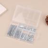 280Pcs Iron Nail Round Head Tack For Jewelry Box, Hinge Silver Fastener Pushpin Hardware, Multi-Size Nail Set