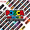 uni POSCA POP Water-Based Marker,Assorted Colors PC-1M/3M/5M 0.7~2.5mm Tips Professional Acrylic Paint Pen for Artists&Designers