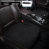 Solid Color Lamb Wool Cartoon Panda Car Seat Cushion - Winter Heating Pad with Sunflower Design