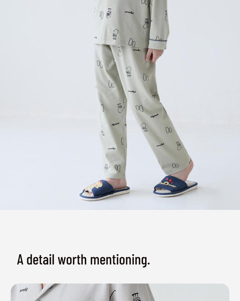 Lulu Jungen Langarm Baumwollpyjama - Cartoon-Stil für Frühling und Herbst