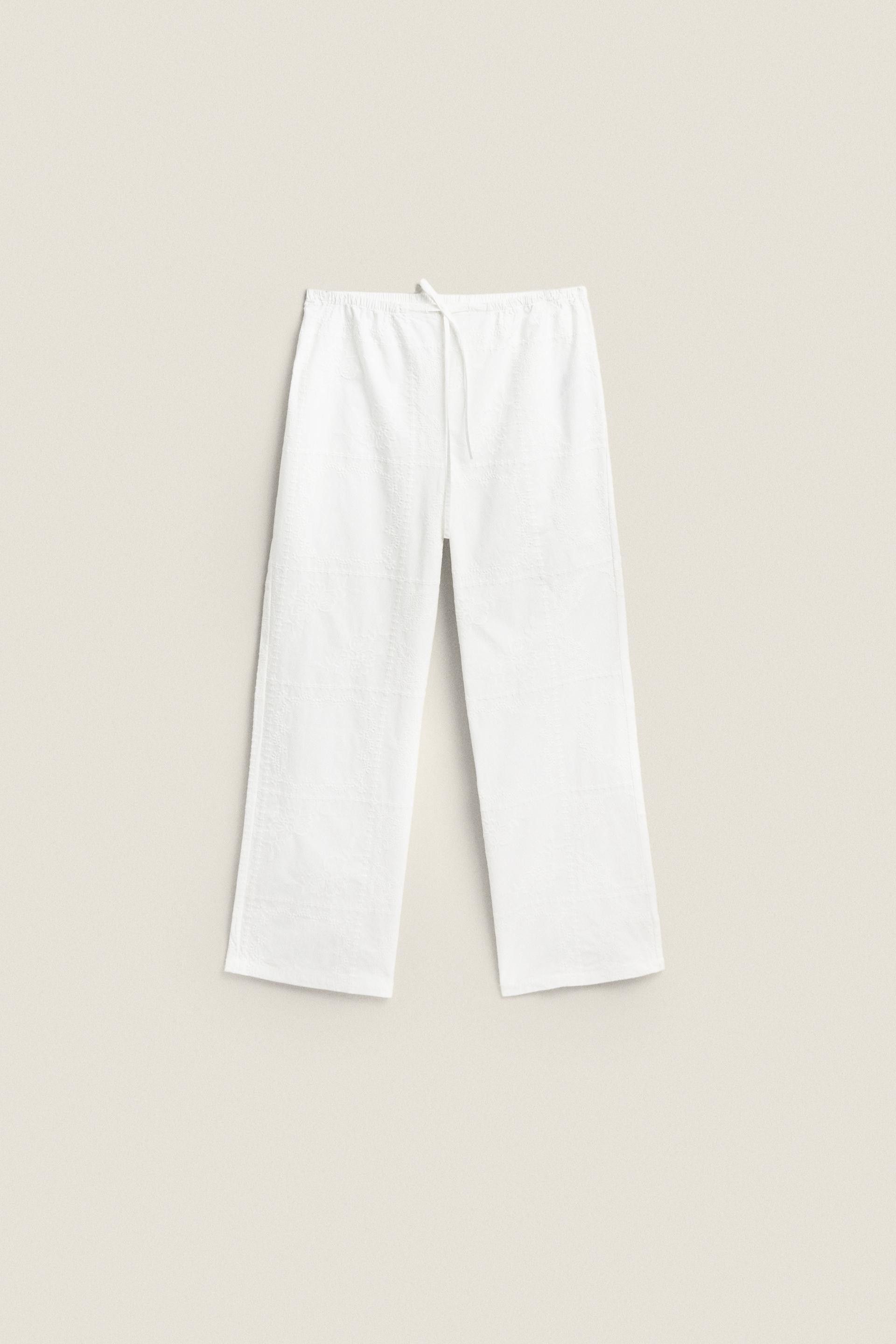 

ХЛОПКОВЫЕ БРЮКИ С ВЫШИВКОЙ