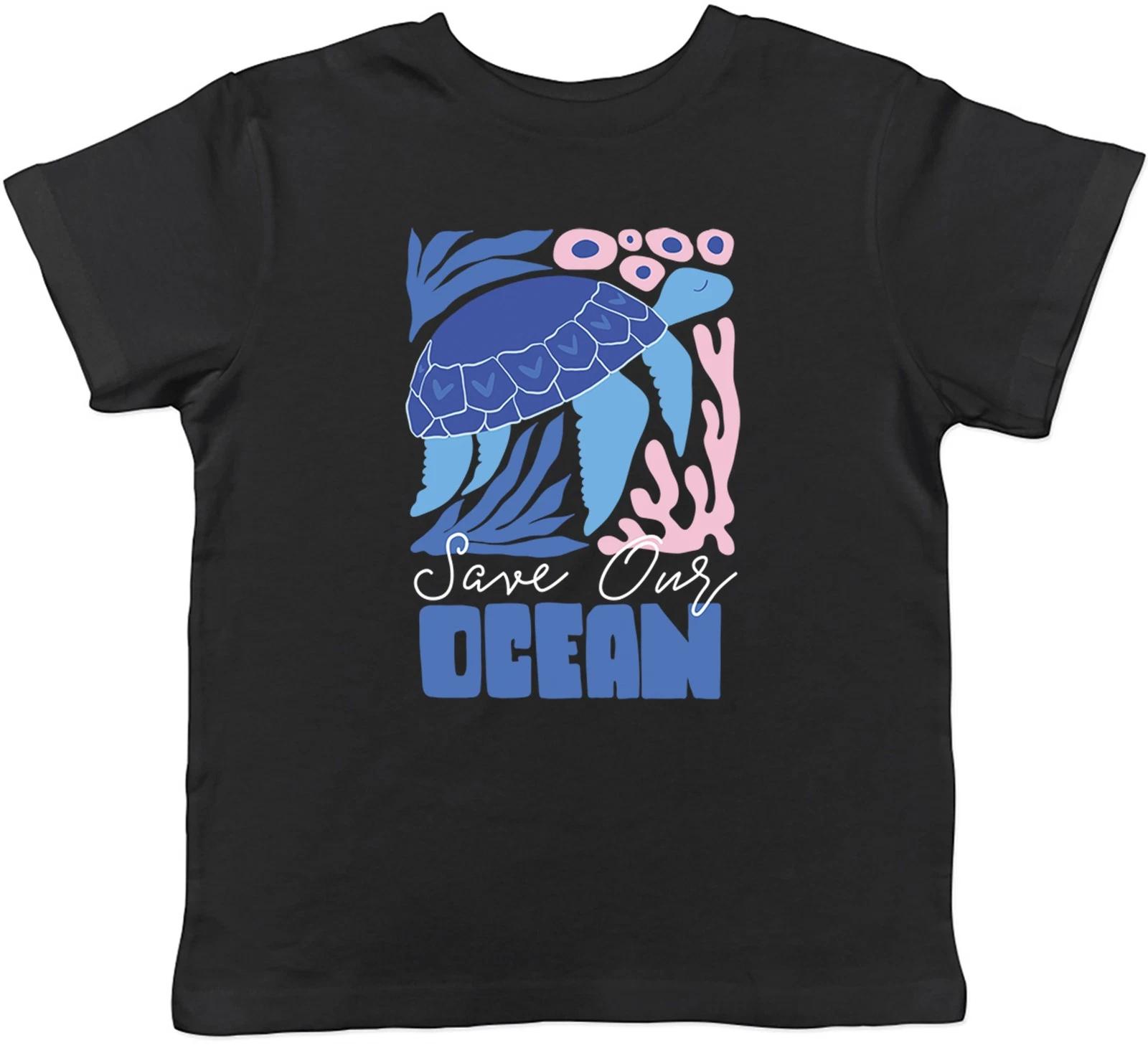 Save our Ocean Sea Turtle Sea Creatures Kids T-Shirt Boys Girls Gift 150