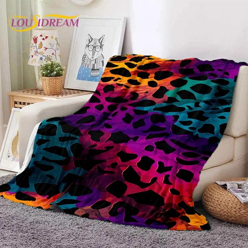 3D Colorful Zebra Stripe Leopard Tiger Soft Flannel Blanket for Bed Bedroom Sofa Picnic,Throw Blanket for Cover Outdoor Nap Gift