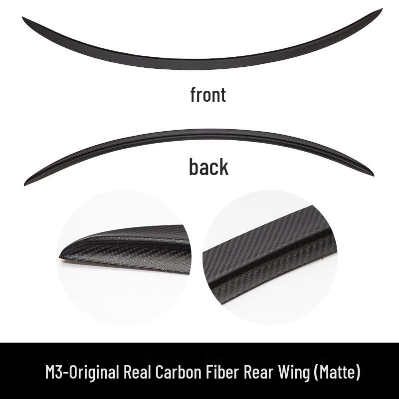 Tesla Model 3/Y Dry Carbon Fiber No-Drill Rear Spoiler Wing