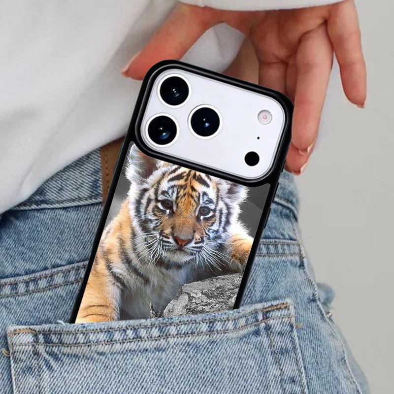 Zoo Animals 1 Tiger Cubs Phone Case for iPhone 17ProMax 12 13 14 15 16e 17 Pro Max Plus Air Cover