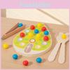 Wooden Childrens Clip Colorful Beads And Shape Matching Board Toy For Focus And Parentchild Interaction