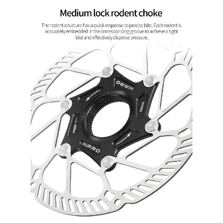 IIIPRO Centerlock Disc Brake Rotor Ultra-Light Road Bicycle Brake Disc Heat Dissipation Hydraulic 140/160/180/203mm Disc Rotor