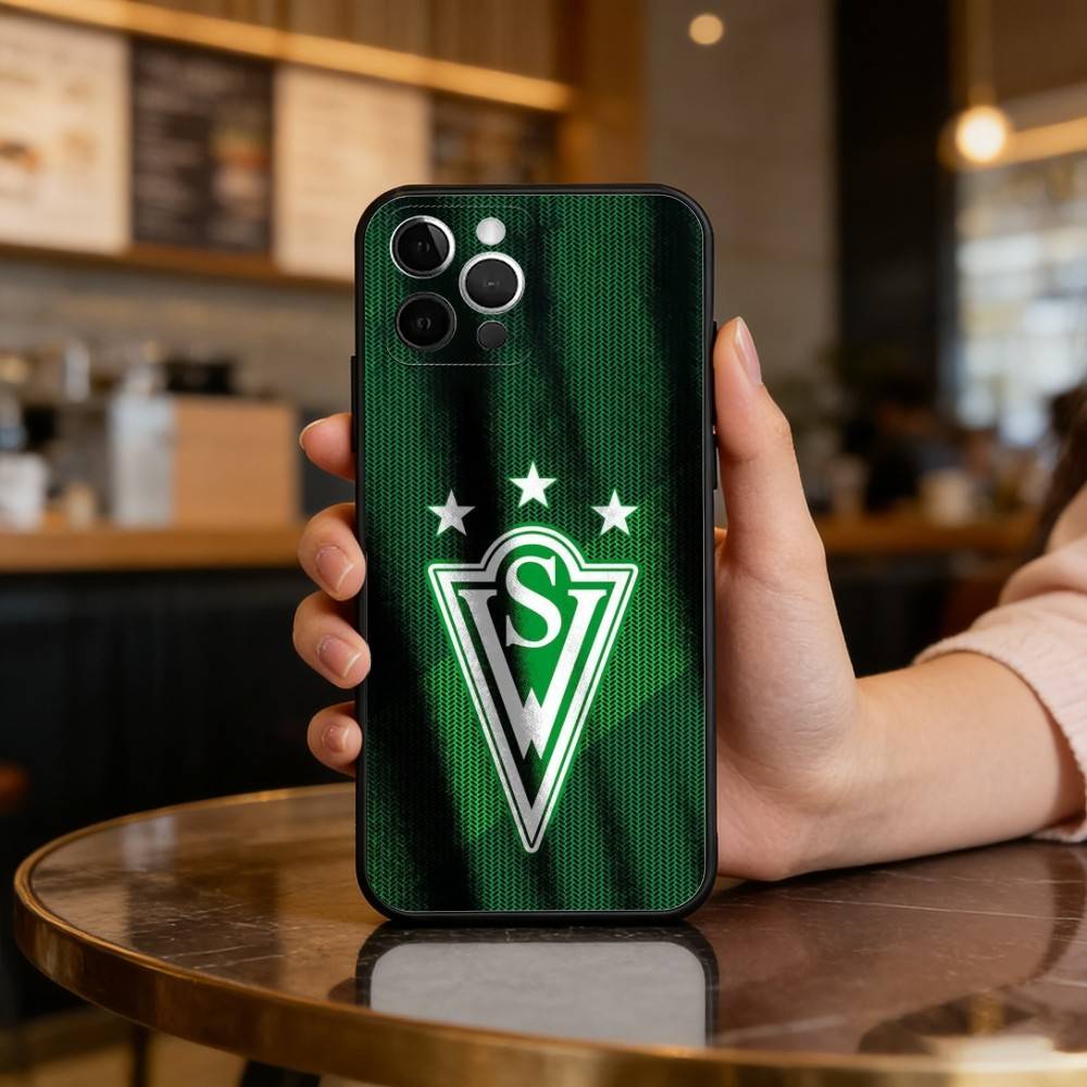 

S-Santiago W-Wanderers 1892 Soft Silicone Black Cover,Phone Case For iPhone 17,16,15,14,13,12,11 Plus,Pro Max,XS iPhone16e