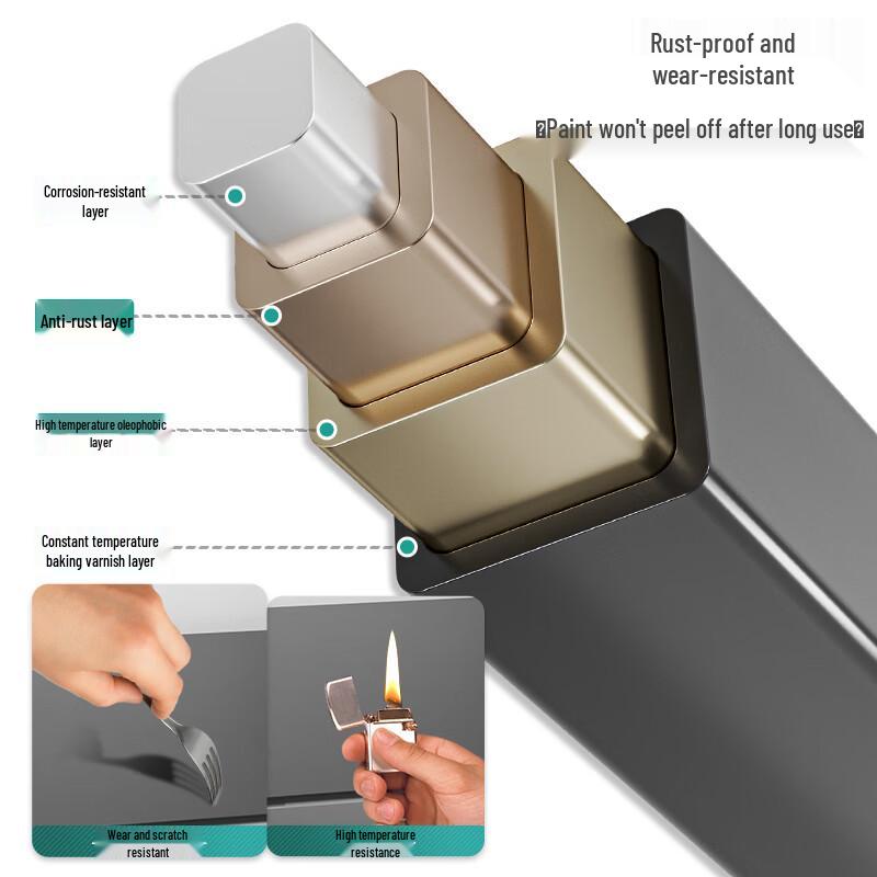 Multi-functional Carbon Steel Kitchen Storage Rack