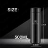 ERS3  2025 Hot 500ml Smart Water Bottle Stainless Steel Thermos Flasks Coffee Cup Milk Mug For Mercedes benz W203 W204 W205 W209 W210