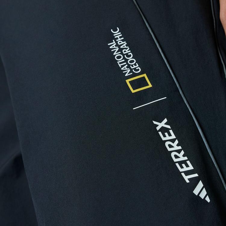 Adidas X National Geographic Samarbeid Reise Utendørs Serie UPF100+ Løse Myke Stilige Strikkede Sportsbukser Damebukser Svart JD5847