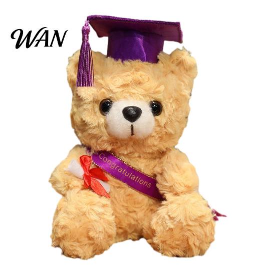 Plush Bear With Bow Tie Personalized Graduation Gifts 2026 for Her, 7-Inch Teddy Bear, Soft Celebration Gift Mascot College High School, Grade
