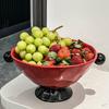 Ceramic High Leg Fruit Plate Binaural Snack Storage Tray Dry Fruit Tray Dessert Trays Cake Trays Decorative Household Products
