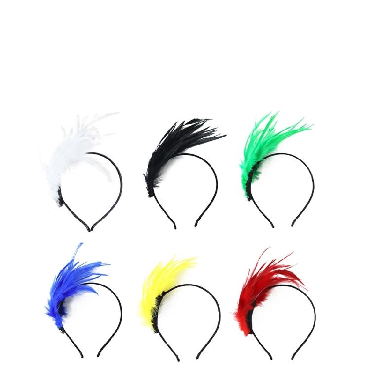 1920er Jahre Kopfschmuck Mardi Gras Party Feder-Haarband Damen Fascinator Stirnband