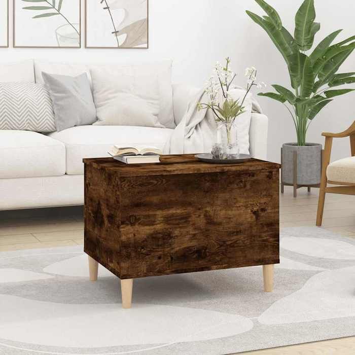 819569 vidaXL Table basse Chêne fumé 60x44,5x45 cm Bois d'ingénierie