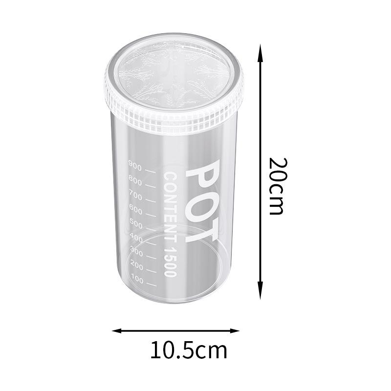 Food-Grade Plastic Storage Jar with Lid for Cereal, Grains, Coffee, & Tea