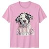 Dalmatian Puppy Dog Wearing Pink Unisexs TShirt Dalmatian Dog Lover Gift For Her
