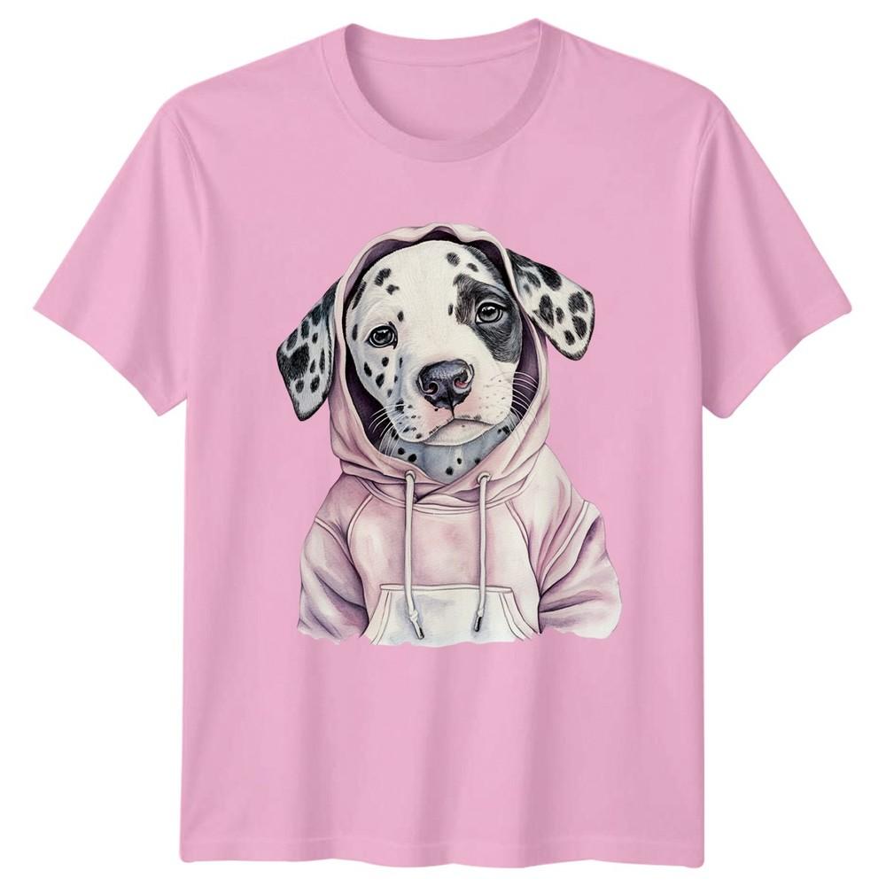 Dalmatian Puppy Dog Wearing Pink Unisexs TShirt Dalmatian Dog Lover Gift For Her