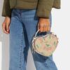 Coach Heart 16 Classic Monogram Zip Closure Coated Canvas Leather Handbag Small Women Handbags Khaki CE653-IMOT4