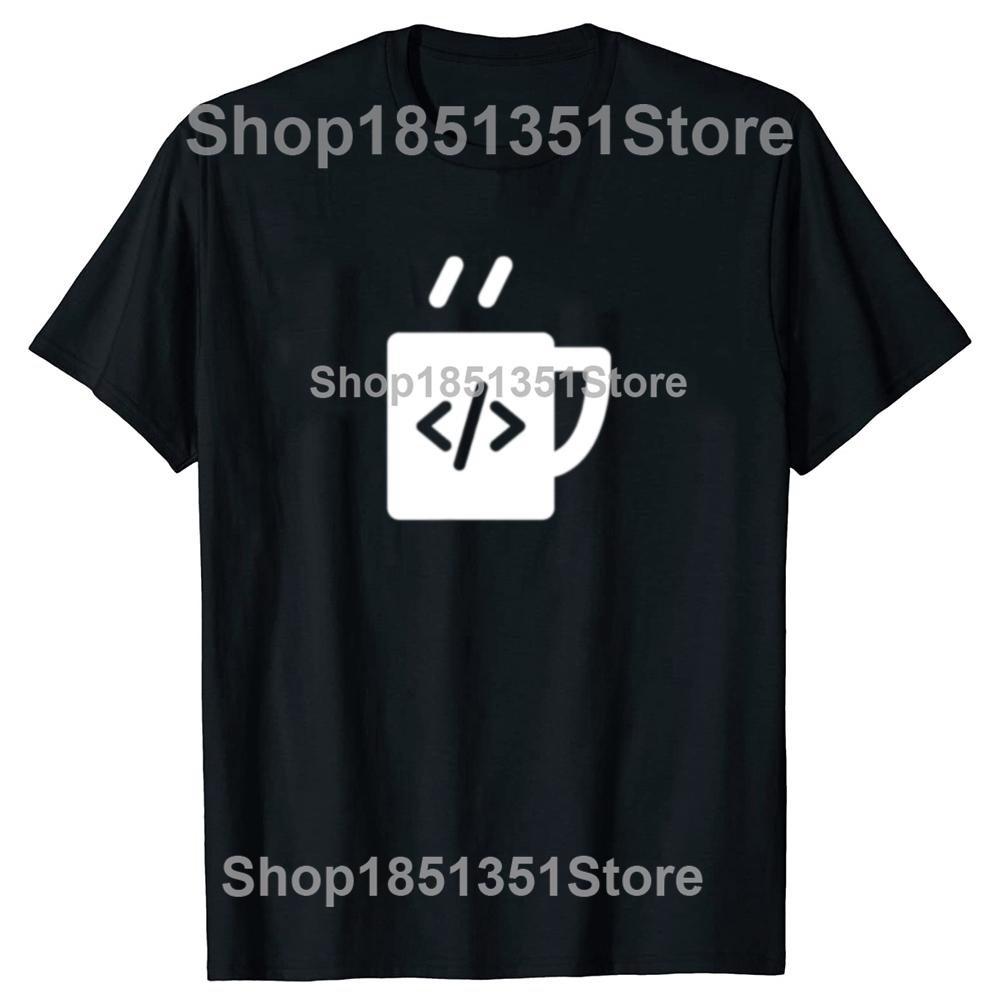 Funny JavaScript Code Coffee Developer Programmer Tshirts Men Womens Fashion Casual Tshirt 100 Cotton Loose Oversized T Shirt