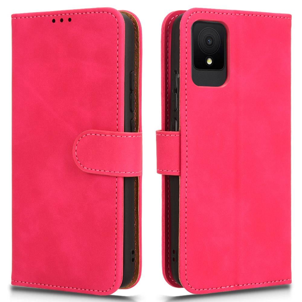 For TCL 502 Phone Case Magnetic Closure Folio PU Leather Cover