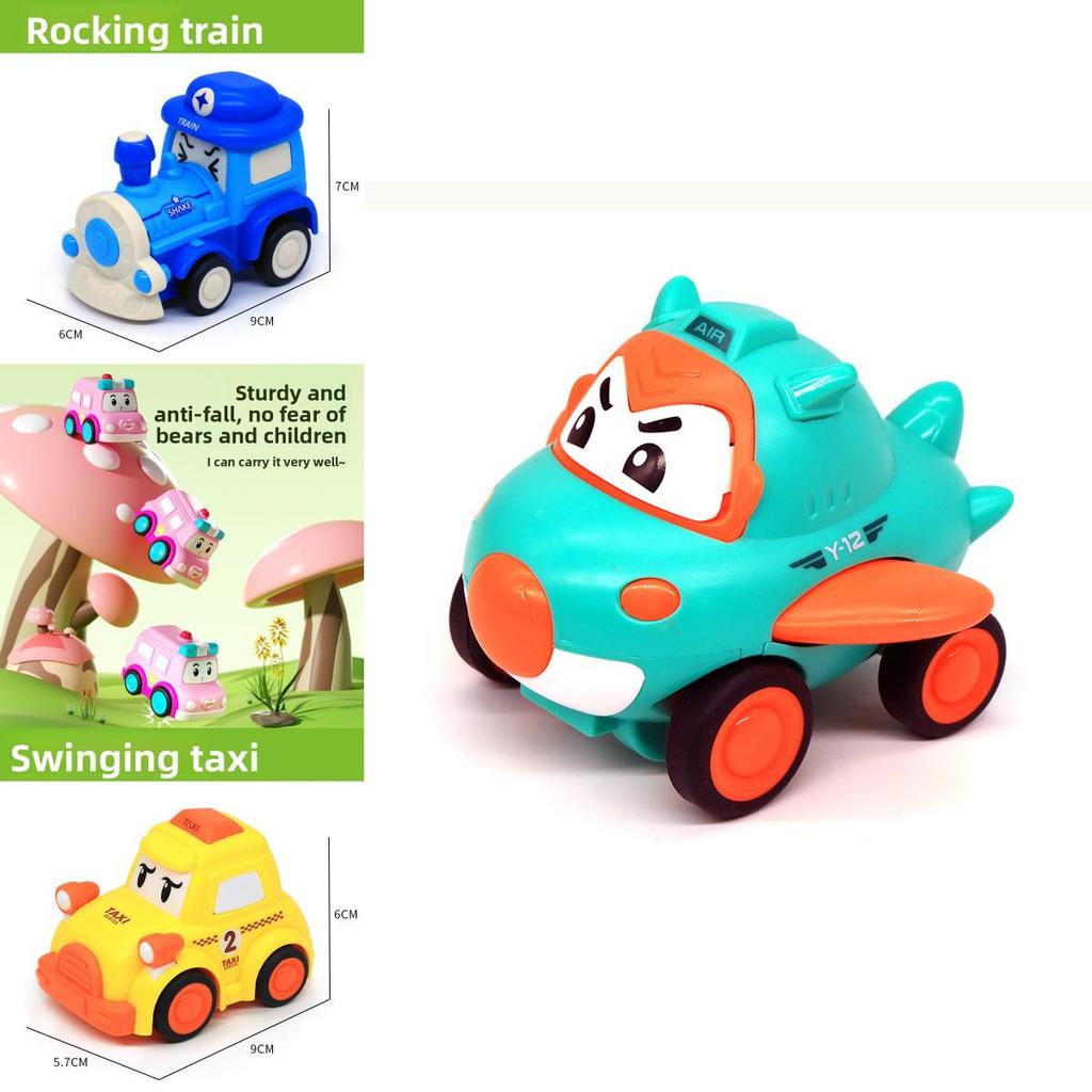 Cartoon Design Ambulance Airplane Train Taxi Model Children Toy For Toddler Play And Development