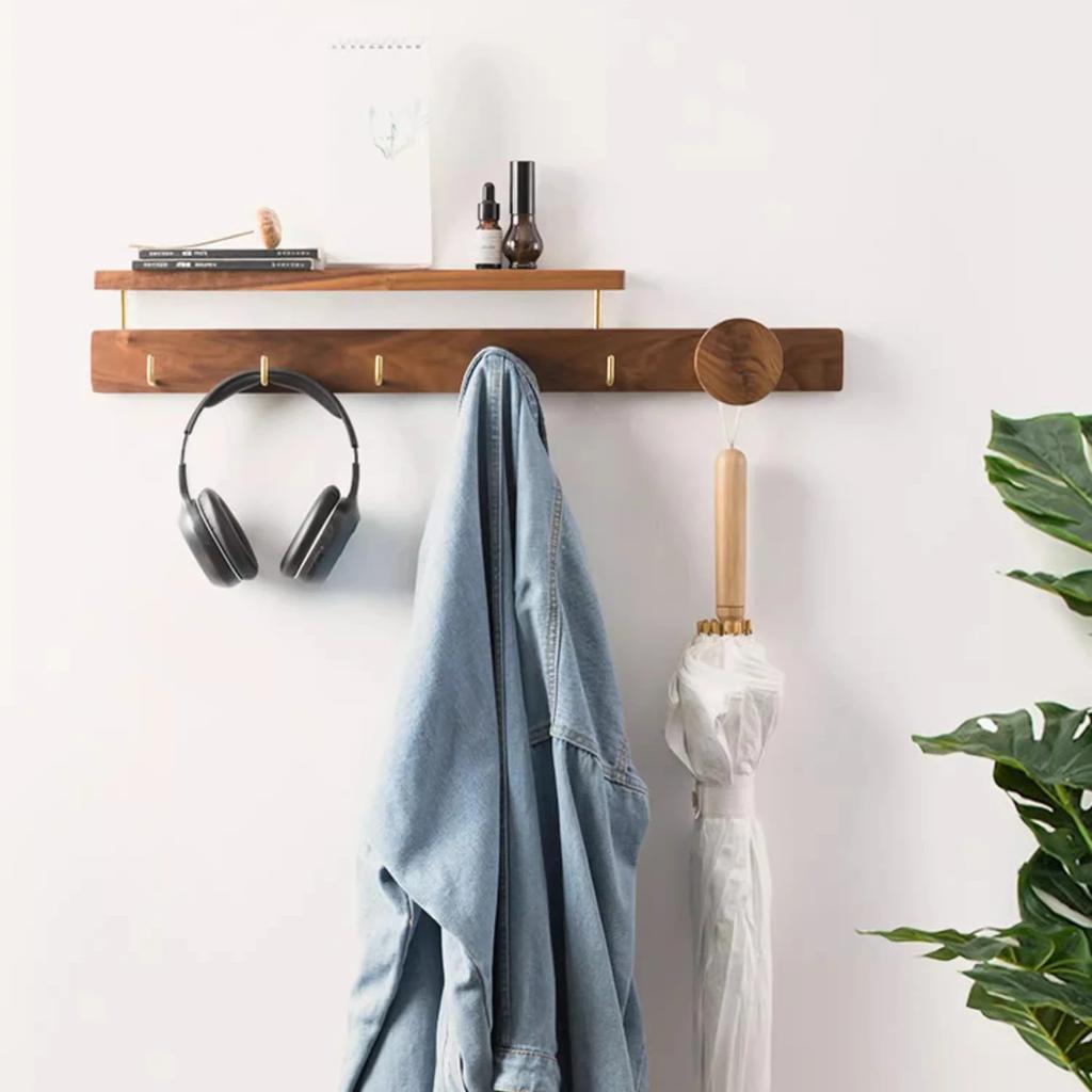 Kleiderbügel aus Holz, Garderobenhaken, Wandmontage, Vintage, Wohnzimmer, Garderobenständer, Luxus, Büro, Wohnmöbel