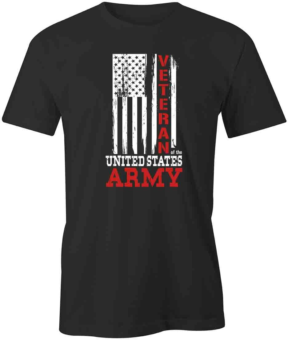 VETERAN OF THE US ARMY TShirt Tee Short-Sleeved Cotton PATRIOTIC S1BSA478 S
