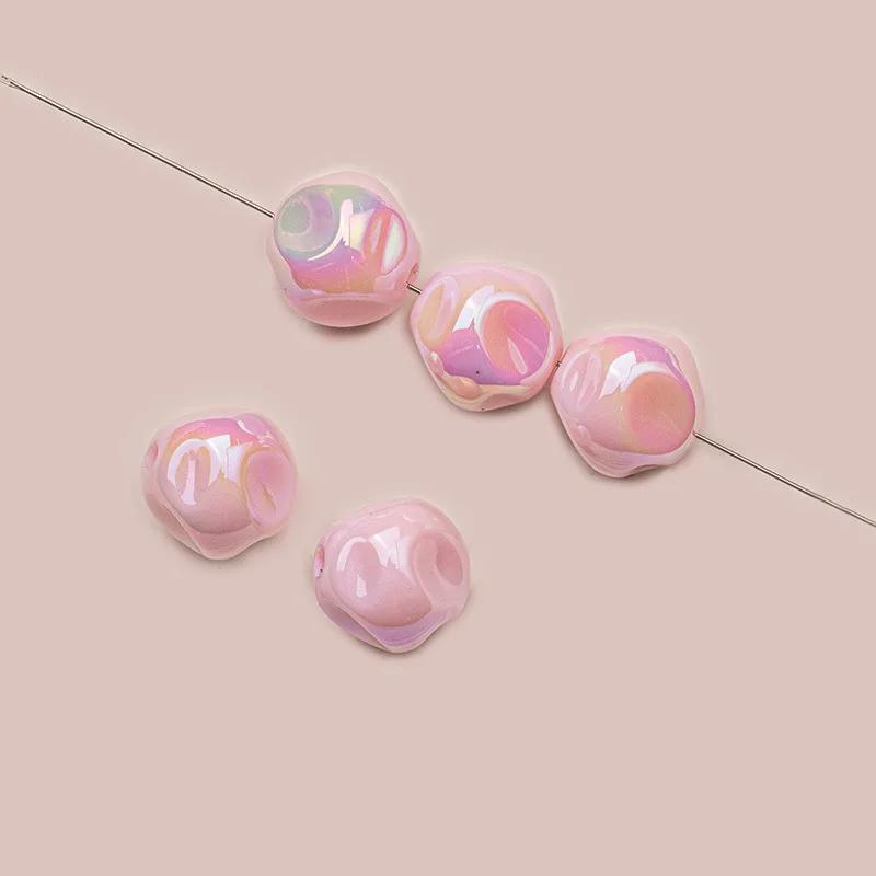 TX04 10Pcs 16mm Fig Candy Color Acrylic Beads Irregular Beads Bracelets Necklace Keychain DIY Craft Making Accessory Material