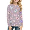 Kids' Long Sleeve Neck Printed T-Shirt Casual Top for Boys and Girls
