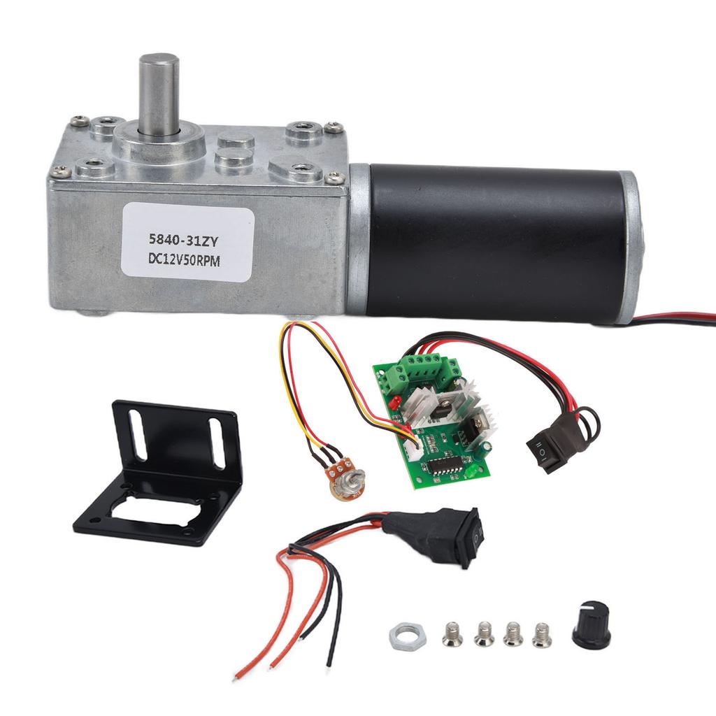 DC12V Redukovaný motor Turbo Šnekový Reduktor Rýchlosti Strojné Príslušenstvo s 8mm Hriadeľom 5840‑31ZY12V50RPM