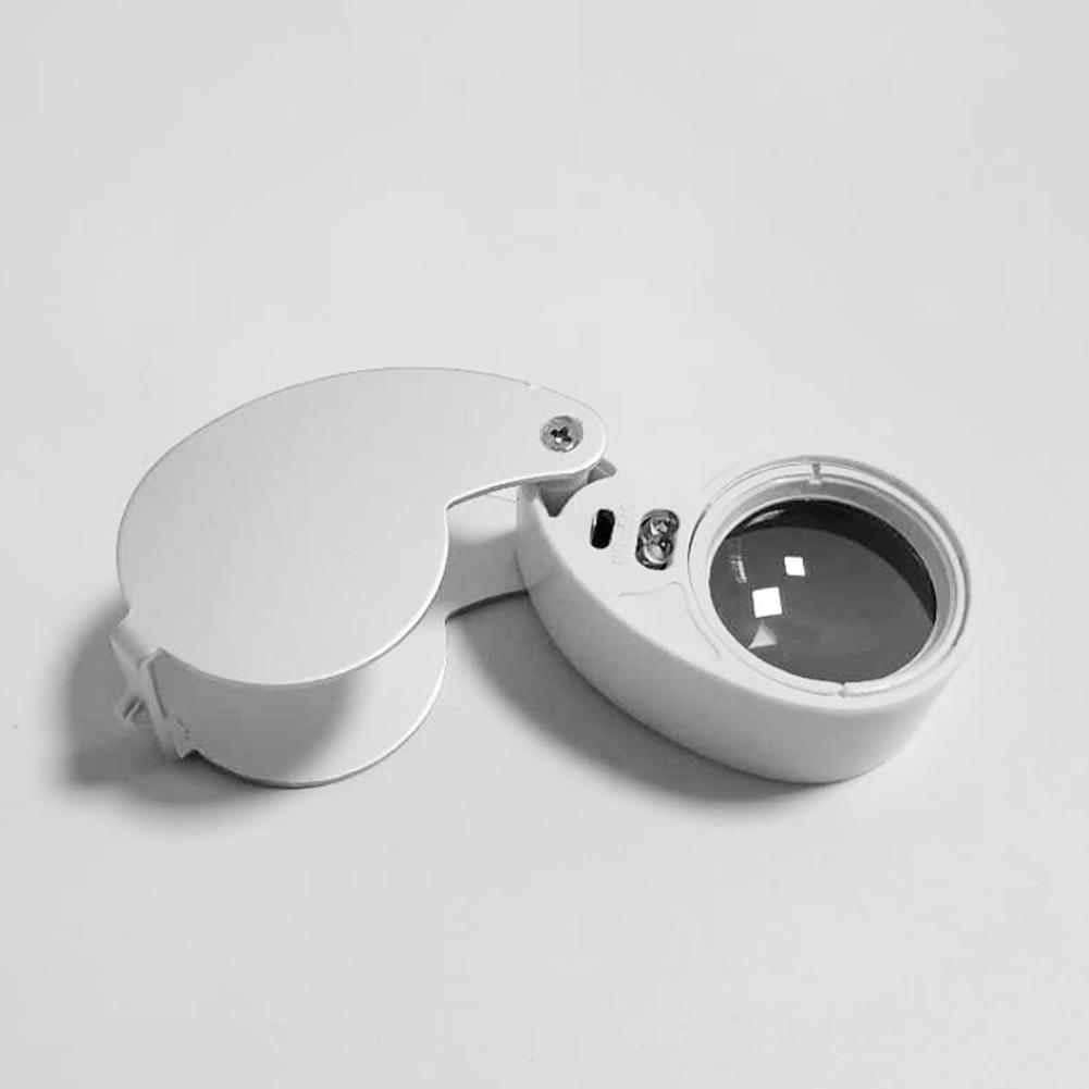 40x Handheld Magnifier with LED Light 25mm Loupe Magnifier Jewelry Optical Glass for Reading Jewelers Watch Repair Supplies
