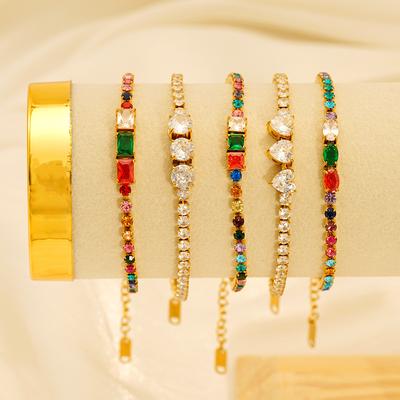 2026 Pulsera de Cadena de Tenis de Circonita Europea y Americana para Mujer Full Diamond Diseño de Nicho Ins Lujo Ligero Joyería de Gama Alta