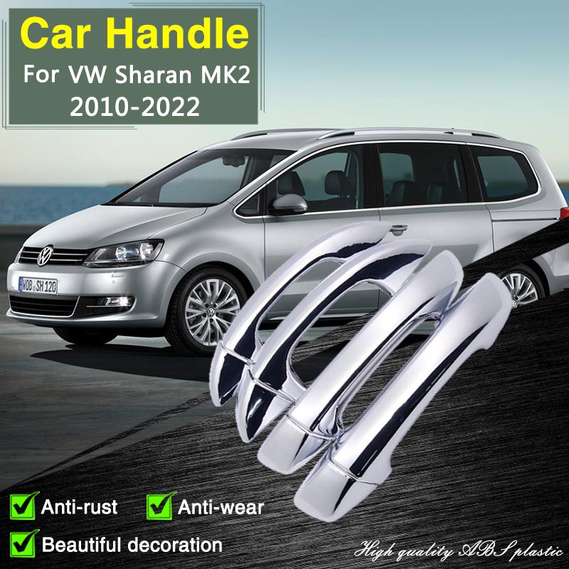 

для Volkswagen VW Sharan MK2 7N 2010 ~ 2022 Хромированная крышка дверной ручки Автомобильные аксессуары Наклейки с защитой от ржавчины