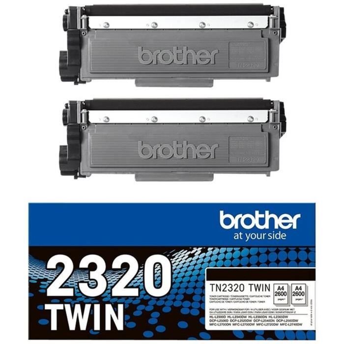 Cartouche D'encre Brother PACK TN2320 NOIR 2 TONERS