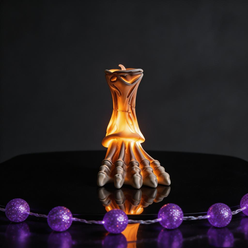 Halloween Pumpkin LED Candle Flameless Tabletop Decor for Home Party and Holiday
