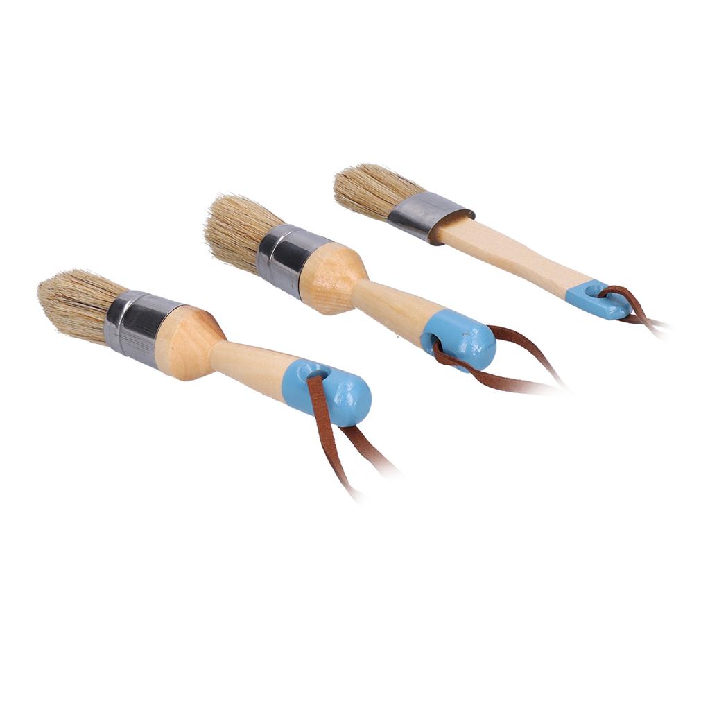 3PCS Paint Brush with Wooden Handle for Furniture Wall Painting Projects DIY Home Decor