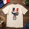 Frankreich Hahn Fußball T-Shirt | Französische Flagge Fußball Fan T-Shirt