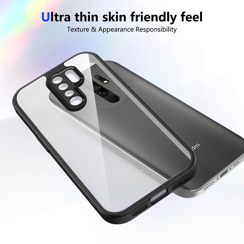 Transparent Silicone Case For Xiaomi Redmi Note 8 7 Note7 Note8 Pro PC Back TPU Bumper Shockproof Clear Phone Cases Cover