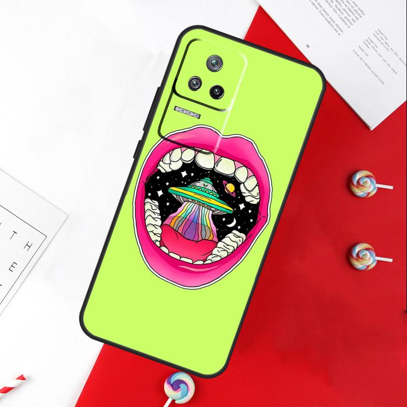 Aesthetic Alien Cover For Xiaomi 14 Ultra 15 13 11T 12T 13T 14T Pro POCO X7 Pro X3 X5 X6 M6 F5 F6 Pro Case