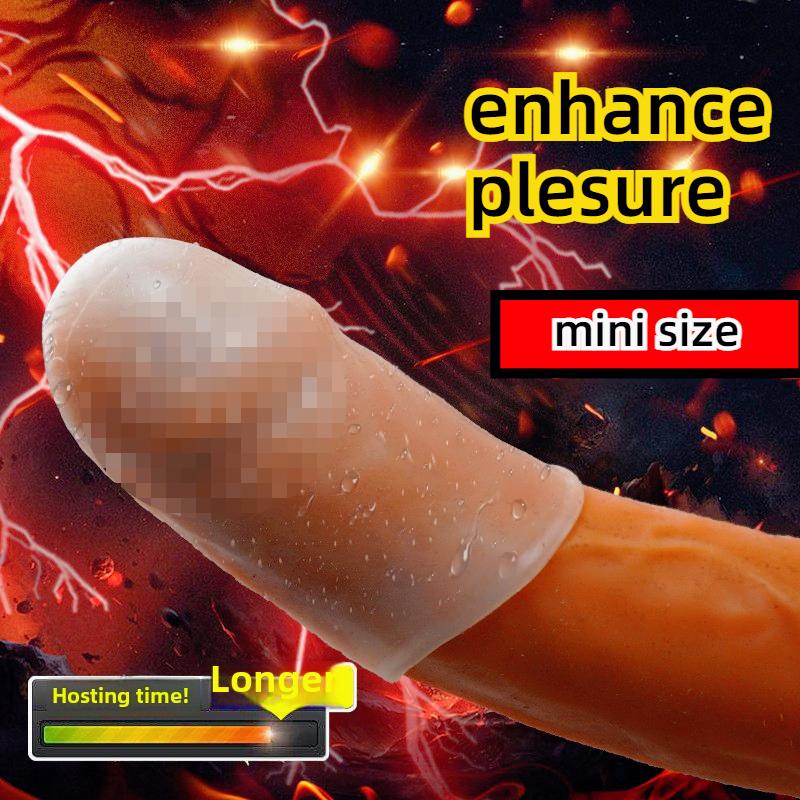 6.5cm Mini Glans Penis Sleeve Sex Toys for Men Masturbation Soft Stick Glans Exercise Penis Enlarger Delay Time Adult Toys Penis