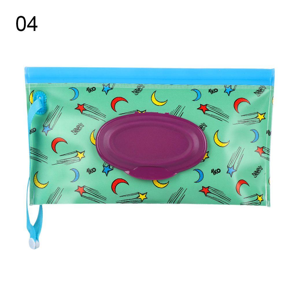

Fashion Useful Snap-Strap Carrying Case Flip Cover Portable Cosmetic Pouch Wet Wipes Bag Tissue Box Stroller Accessories