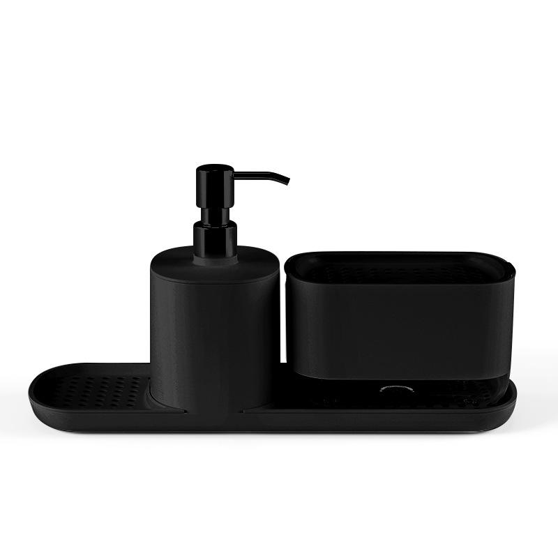 Druckknopf-Küchenspülbecken-Seifenspender und Aufbewahrungsgestell