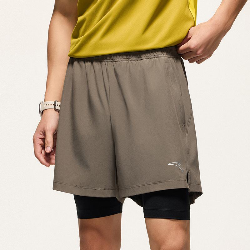Anta Cycling Fitness Running Pocket Zipper Multi-Functional Loose Quick-Dry Lightweight Breathable Woven Five-Point Shorts Men shorts 952625501-1