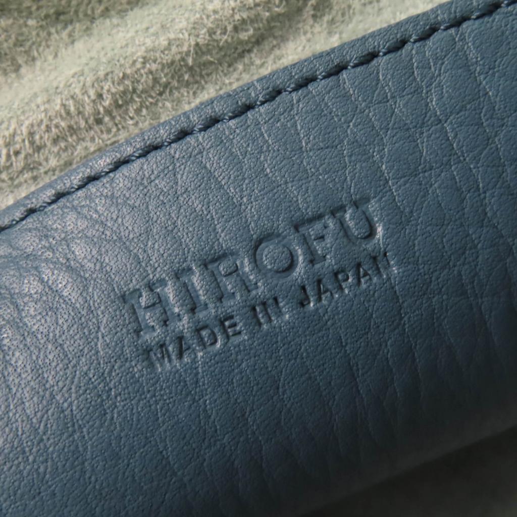 HIROFU Handbag Blue leather Women 19250B Used
