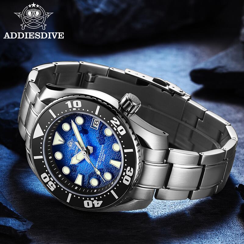 ADDIESDIVE Top brand Men Luxury Watch 200m Waterproof BGW9 Super luminous relogios masculinos Automatic Mechanical Watches