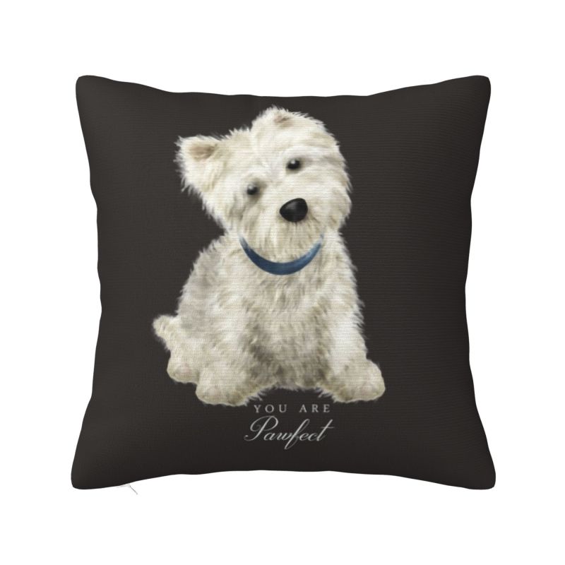 

Жизнь Лимоны Вести Подушка Чехол 40х40см Домашний Декоративный Милый Вест Хайленд Уайт Терьер Уличные Подушки Квадратная Наволочка 30x30cm 12x12in