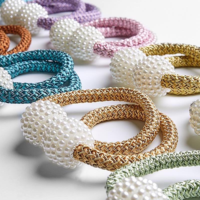 Pearl Magnetic Curtain Tieback - Elegant European & American Style, No-Punch Installation.