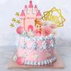 Princess Cake Topper Castle Cake Decoration for Girl Kid Happy Birthday Theme Party Decorations Princess Baby Shower Supplies