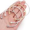 Louleur Adjustable Cuff Open Bangle Bracelet Metal Wire Bracelet Base Setting For Women Girls DIY Jewelry Making Accessories